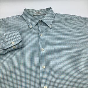 Peter Millar Mens Crown Finish Long Sleeve Button Up Shirt‎ Size XL